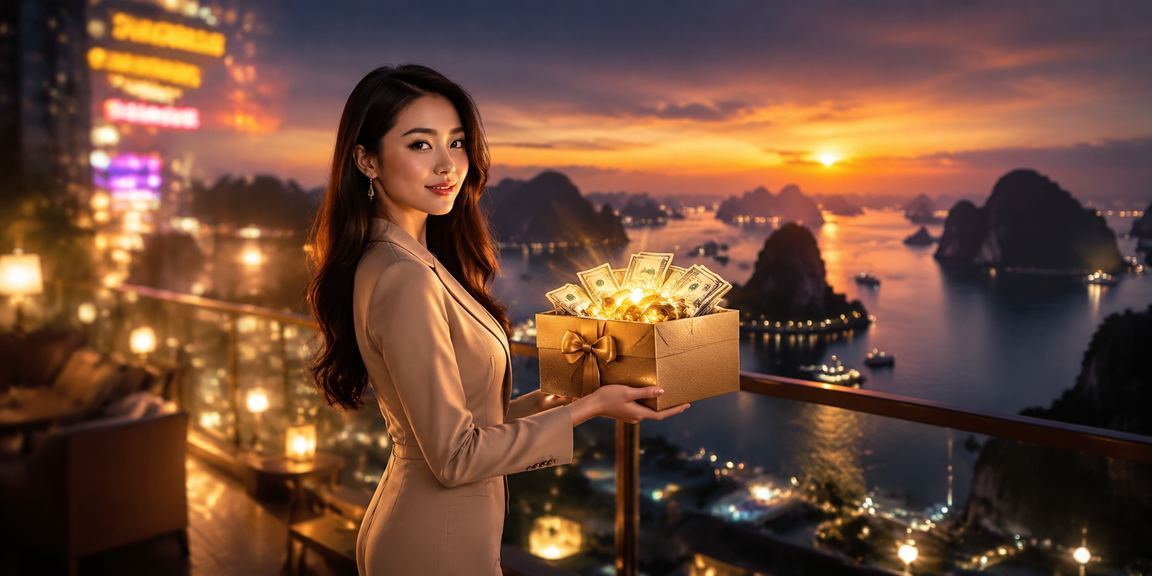 Người dùng tại vịnh Hạ Long trải nghiệm ưu đãi VIP và trò chơi trên vi69